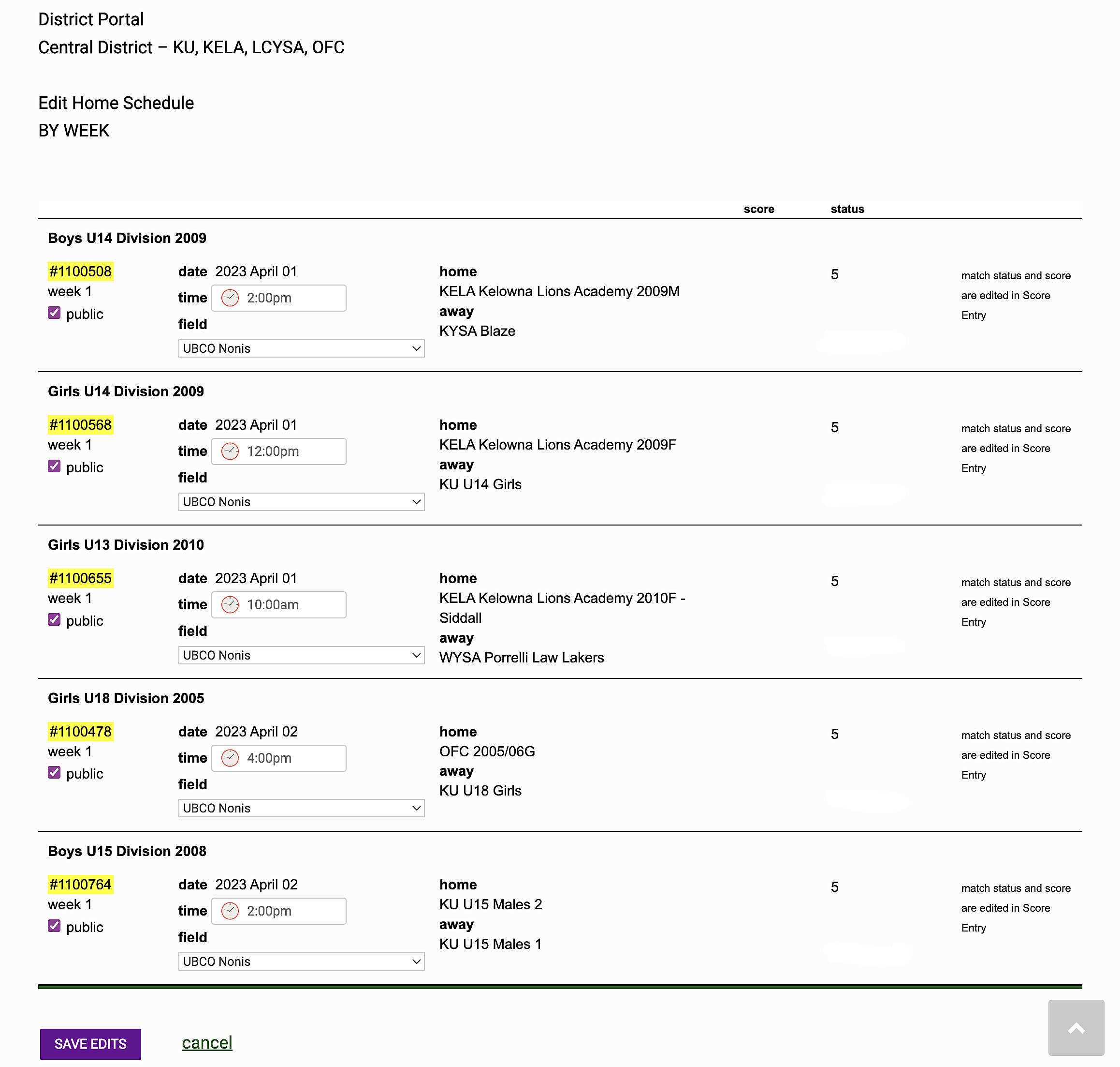 district schedule editor edit